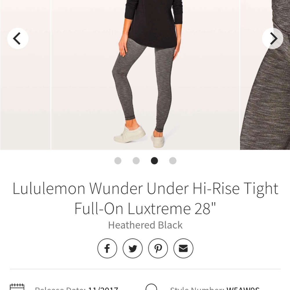 Lululemon wunder under hi-rise tight full luxtreme